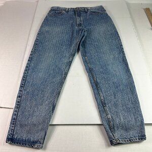 VTG 80s Levi's Jeans Men 32x29* 550 Relaxed Blue Pinstripe Faded Denim Tag 34x30